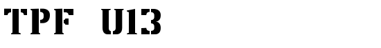 TPF U13 - Download Thousands of Free Fonts at FontZone.net