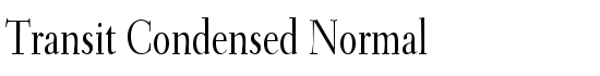 Transit Condensed Normal - Download Thousands of Free Fonts at FontZone.net