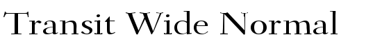 Transit Wide Normal - Download Thousands of Free Fonts at FontZone.net