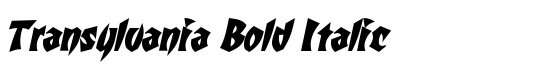 Transylvania Bold Italic - Download Thousands of Free Fonts at FontZone.net