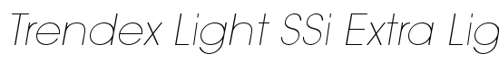Trendex Light SSi Extra Light Italic - Download Thousands of Free Fonts at FontZone.net