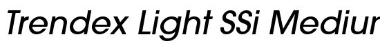Trendex Light SSi Medium Italic - Download Thousands of Free Fonts at FontZone.net
