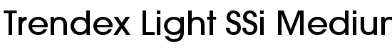 Trendex Light SSi Medium - Download Thousands of Free Fonts at FontZone.net