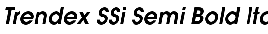 Trendex SSi Semi Bold Italic - Download Thousands of Free Fonts at FontZone.net