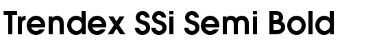 Trendex SSi Semi Bold - Download Thousands of Free Fonts at FontZone.net