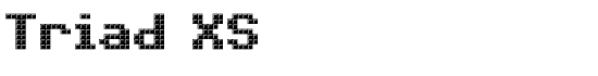 Triad XS - Download Thousands of Free Fonts at FontZone.net