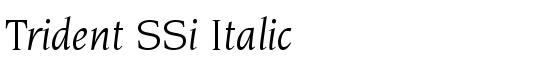 Trident SSi Italic - Download Thousands of Free Fonts at FontZone.net