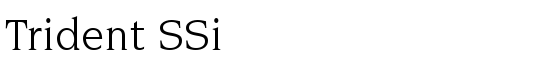 Trident SSi - Download Thousands of Free Fonts at FontZone.net