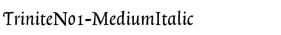 TriniteNo1-MediumItalic - Download Thousands of Free Fonts at FontZone.net