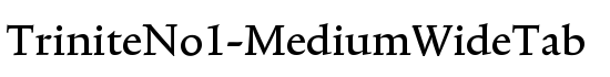 TriniteNo1-MediumWideTab - Download Thousands of Free Fonts at FontZone.net