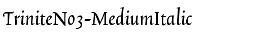 TriniteNo3-MediumItalic - Download Thousands of Free Fonts at FontZone.net