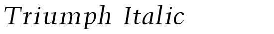 Triumph Italic - Download Thousands of Free Fonts at FontZone.net