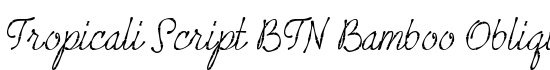 Tropicali Script BTN Bamboo Oblique - Download Thousands of Free Fonts at FontZone.net