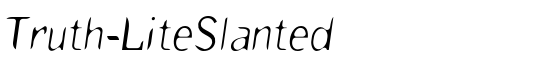 Truth-LiteSlanted - Download Thousands of Free Fonts at FontZone.net