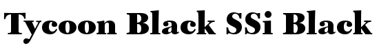 Tycoon Black SSi Black - Download Thousands of Free Fonts at FontZone.net