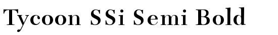 Tycoon SSi Semi Bold - Download Thousands of Free Fonts at FontZone.net