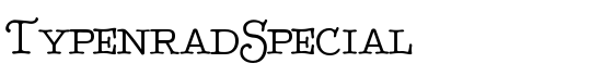 TypenradSpecial - Download Thousands of Free Fonts at FontZone.net