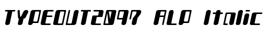 TYPEOUT2097 ALP Italic - Download Thousands of Free Fonts at FontZone.net