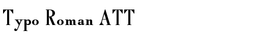 Typo Roman ATT - Download Thousands of Free Fonts at FontZone.net