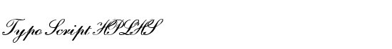 Typo Script HPLHS - Download Thousands of Free Fonts at FontZone.net
