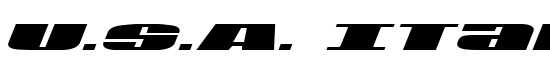 U.S.A. Italic - Download Thousands of Free Fonts at FontZone.net