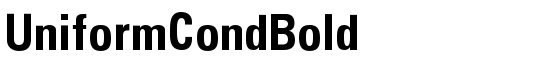 UniformCondBold - Download Thousands of Free Fonts at FontZone.net