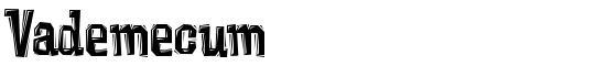 Vademecum - Download Thousands of Free Fonts at FontZone.net