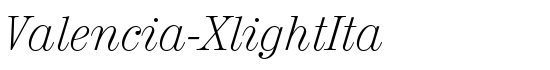 Valencia-XlightIta - Download Thousands of Free Fonts at FontZone.net