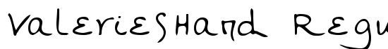 ValeriesHand Regular - Download Thousands of Free Fonts at FontZone.net
