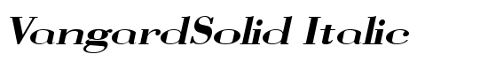VangardSolid Italic - Download Thousands of Free Fonts at FontZone.net