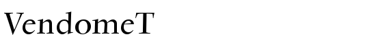 VendomeT - Download Thousands of Free Fonts at FontZone.net