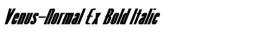 Venus-Normal Ex Bold Italic - Download Thousands of Free Fonts at FontZone.net