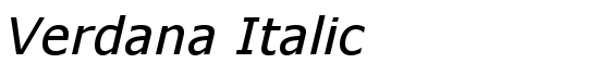 Verdana Italic - Download Thousands of Free Fonts at FontZone.net