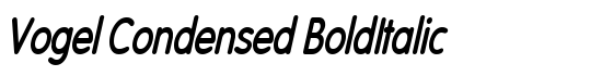 Vogel Condensed BoldItalic - Download Thousands of Free Fonts at FontZone.net