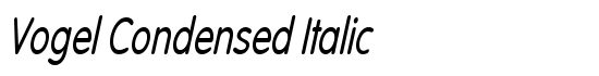 Vogel-Condensed Italic - Download Thousands of Free Fonts at FontZone.net