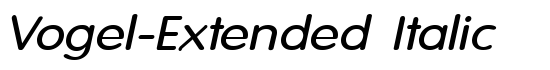 Vogel-Extended Italic - Download Thousands of Free Fonts at FontZone.net