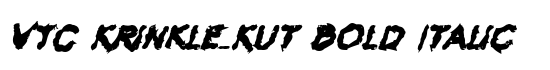 VTC Krinkle-Kut Bold Italic - Download Thousands of Free Fonts at FontZone.net