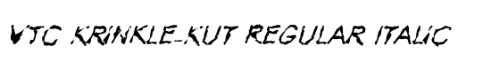 VTC Krinkle-Kut Regular Italic - Download Thousands of Free Fonts at FontZone.net