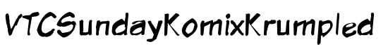 VTCSundayKomixKrumpled - Download Thousands of Free Fonts at FontZone.net