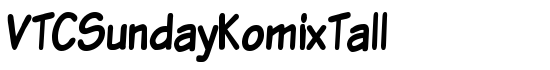 VTCSundayKomixTall - Download Thousands of Free Fonts at FontZone.net