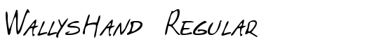 WallysHand Regular - Download Thousands of Free Fonts at FontZone.net