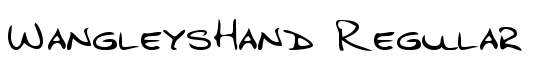 WangleysHand Regular - Download Thousands of Free Fonts at FontZone.net