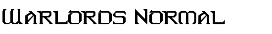Warlords Normal - Download Thousands of Free Fonts at FontZone.net