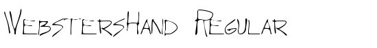 WebstersHand Regular - Download Thousands of Free Fonts at FontZone.net