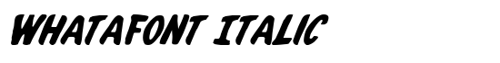 Whatafont Italic - Download Thousands of Free Fonts at FontZone.net