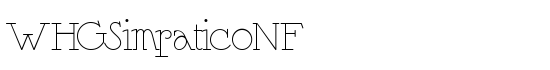 WHGSimpaticoNF - Download Thousands of Free Fonts at FontZone.net