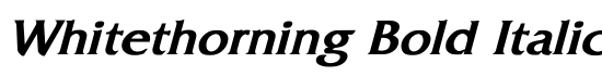 Whitethorning Bold Italic - Download Thousands of Free Fonts at FontZone.net