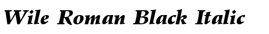 Wile Roman Black Italic - Download Thousands of Free Fonts at FontZone.net