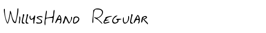 WillysHand Regular - Download Thousands of Free Fonts at FontZone.net