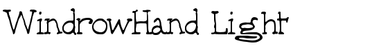 WindrowHand Light - Download Thousands of Free Fonts at FontZone.net